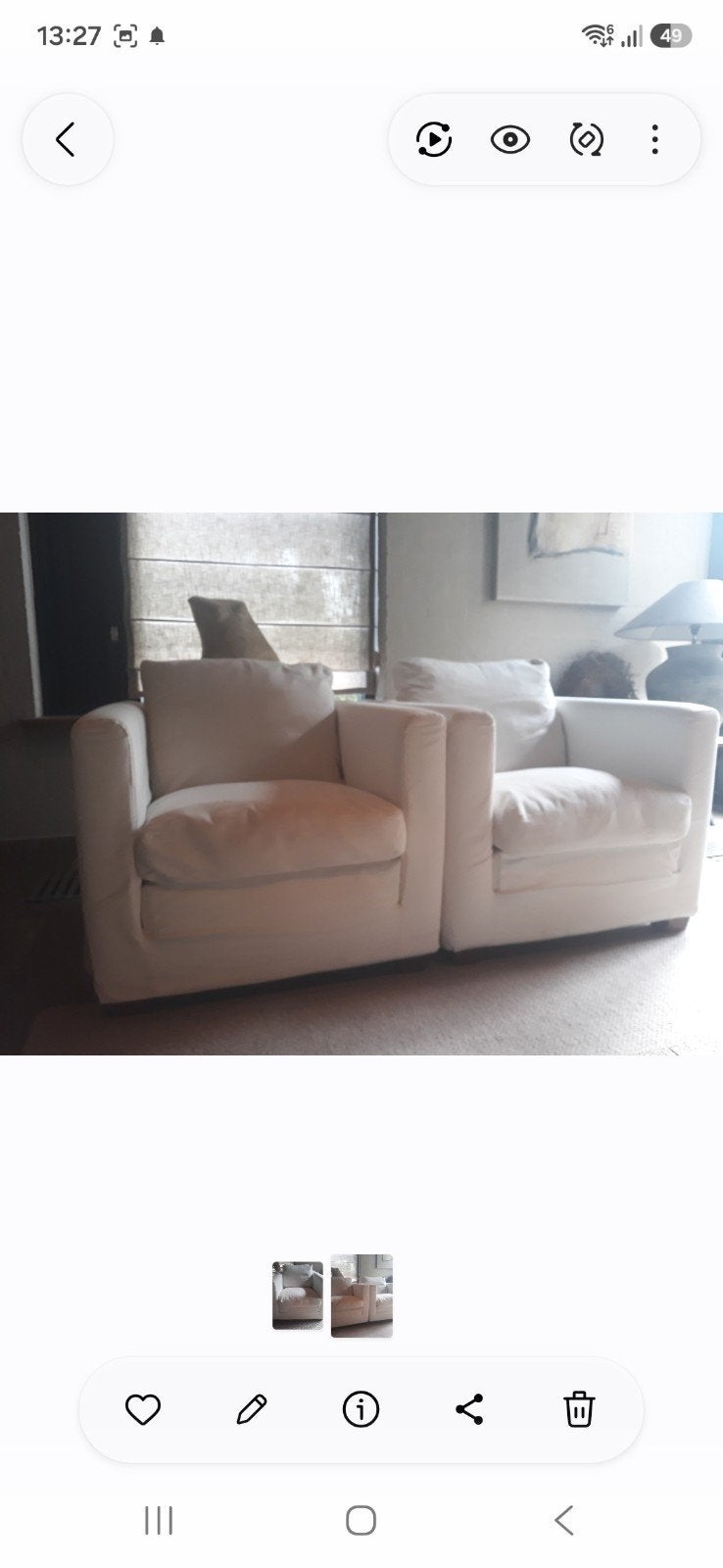 2 Linteloo fauteuils, Huis en Inrichting, Ophalen, 75 tot 100 cm, Zo goed als nieuw, 75 tot 100 cm