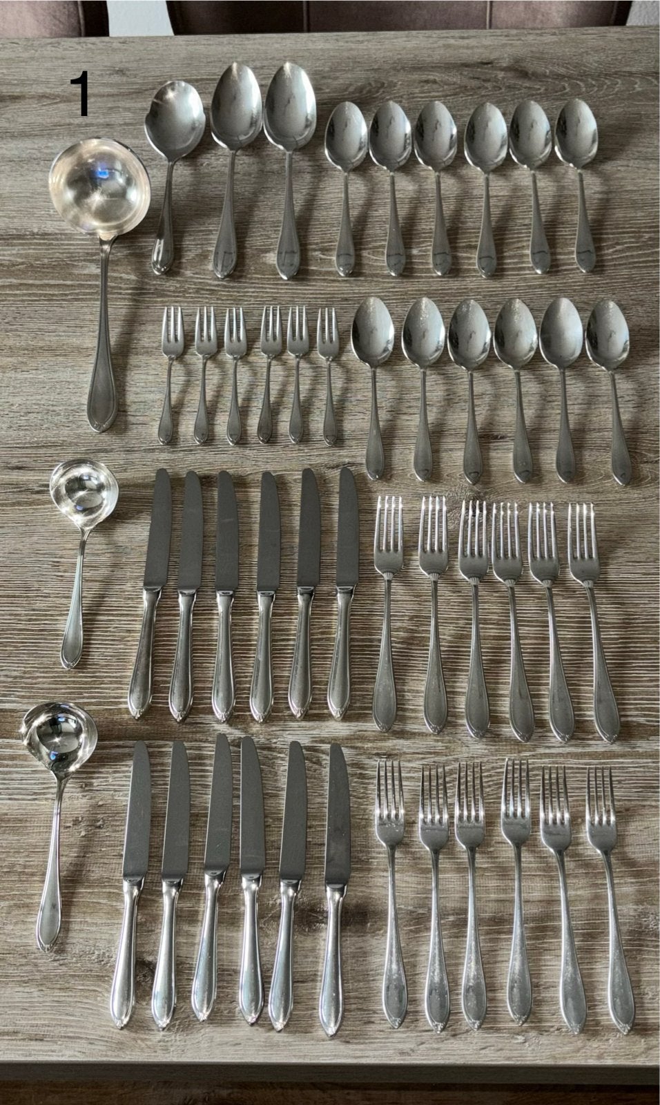 Christofle Versailles Verzilverd Bestek - 6 persoons , set 1, Ophalen