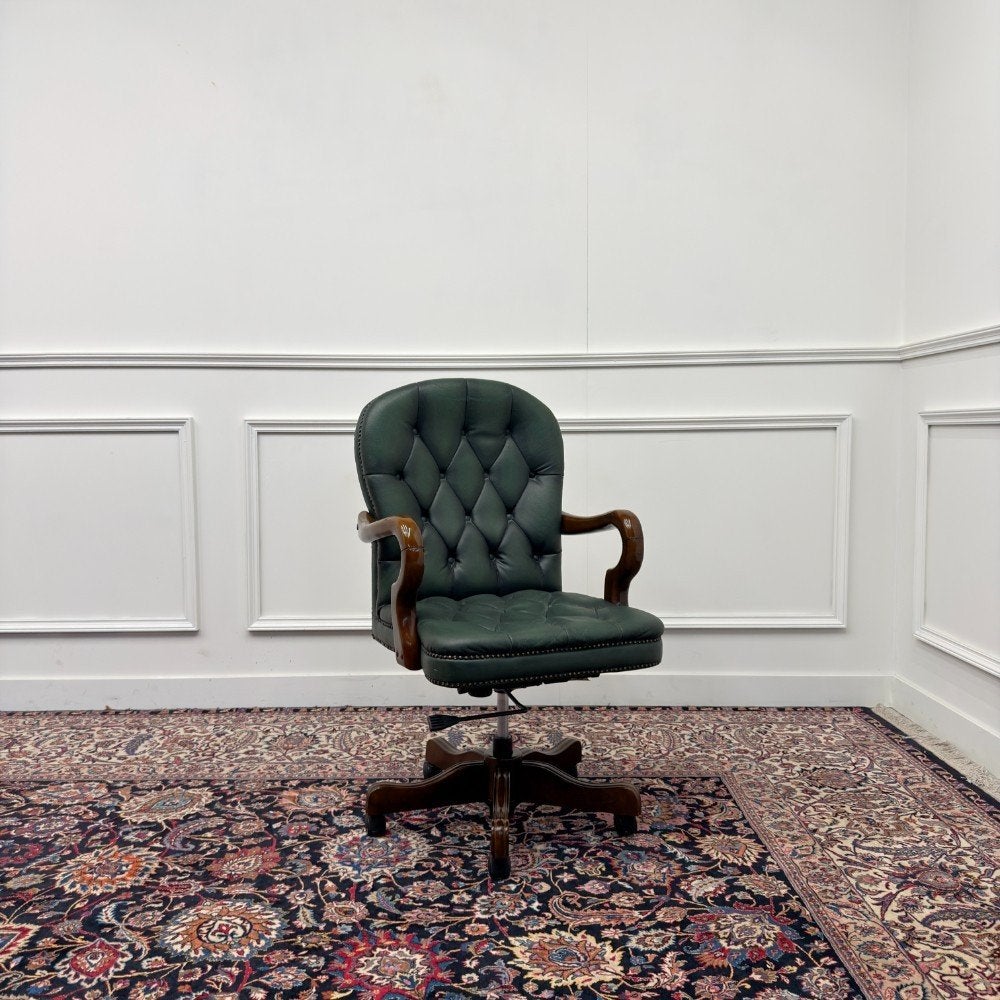 Klassiek Engels Chesterfield Bureaustoel, Ophalen of Verzenden