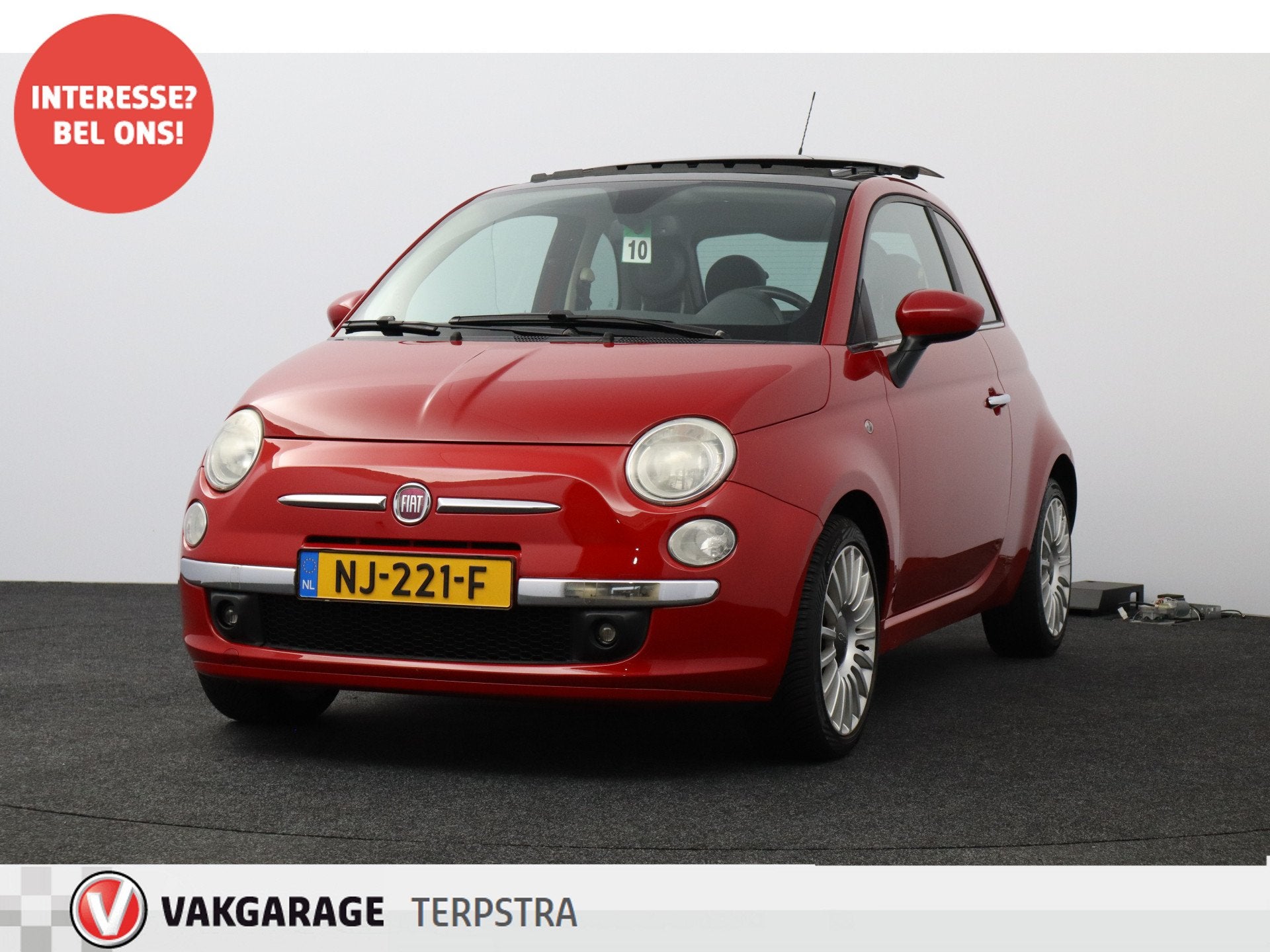 Fiat 500 1.2 Naked/ Riem V.V. 128.000/ Open Panorama-Dak/ 16, Auto's, Voorwielaandrijving, Gebruikt, 4 cilinders, 840 kg