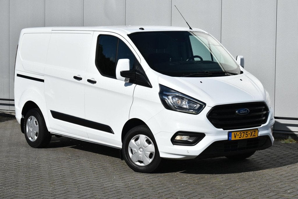 Ford Transit Custom 2.0 TDCI L1H1 Airco Navi Trekhaak Cruise, Auto's, Stof, 4 cilinders, Wit, Origineel Nederlands