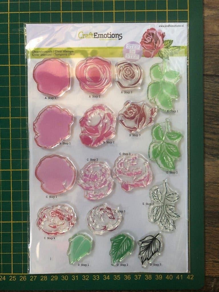 Build a rose | Clear stamp set | Craft emotions, Ophalen of Verzenden, Nieuw, Clearstamp