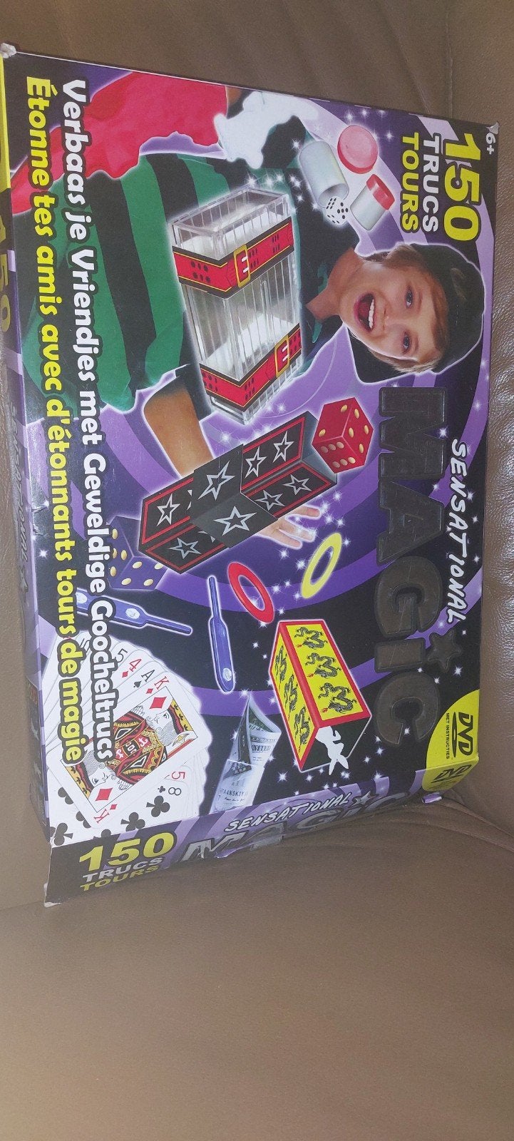 Grote Goocheldoos met 150 Trucs en DVD, Ophalen of Verzenden, Zo goed als nieuw, Ontdekken