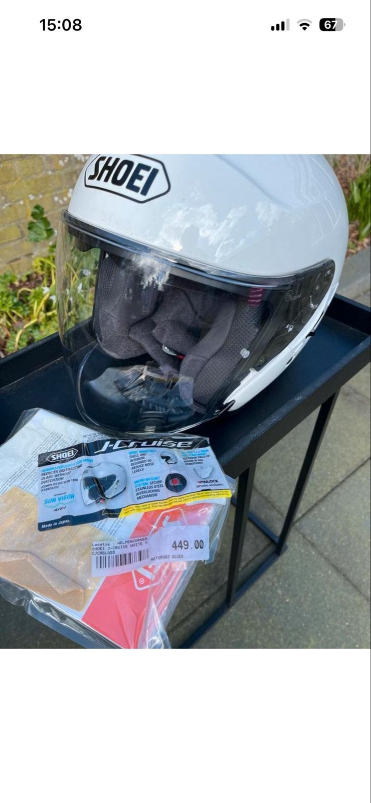Shoei J-Cruise Jethelm Wit - Nieuw, Nieuw met kaartje, Heren, Jethelm, Ophalen of Verzenden