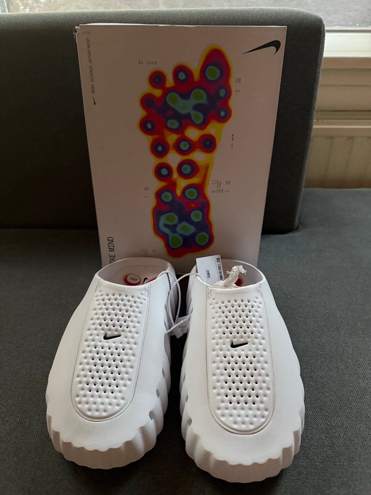 Nike Mind – Wit/Obsidian-Speed Red – NIEUW, Kleding | Heren, Ophalen, Nieuw, Wit, Slippers