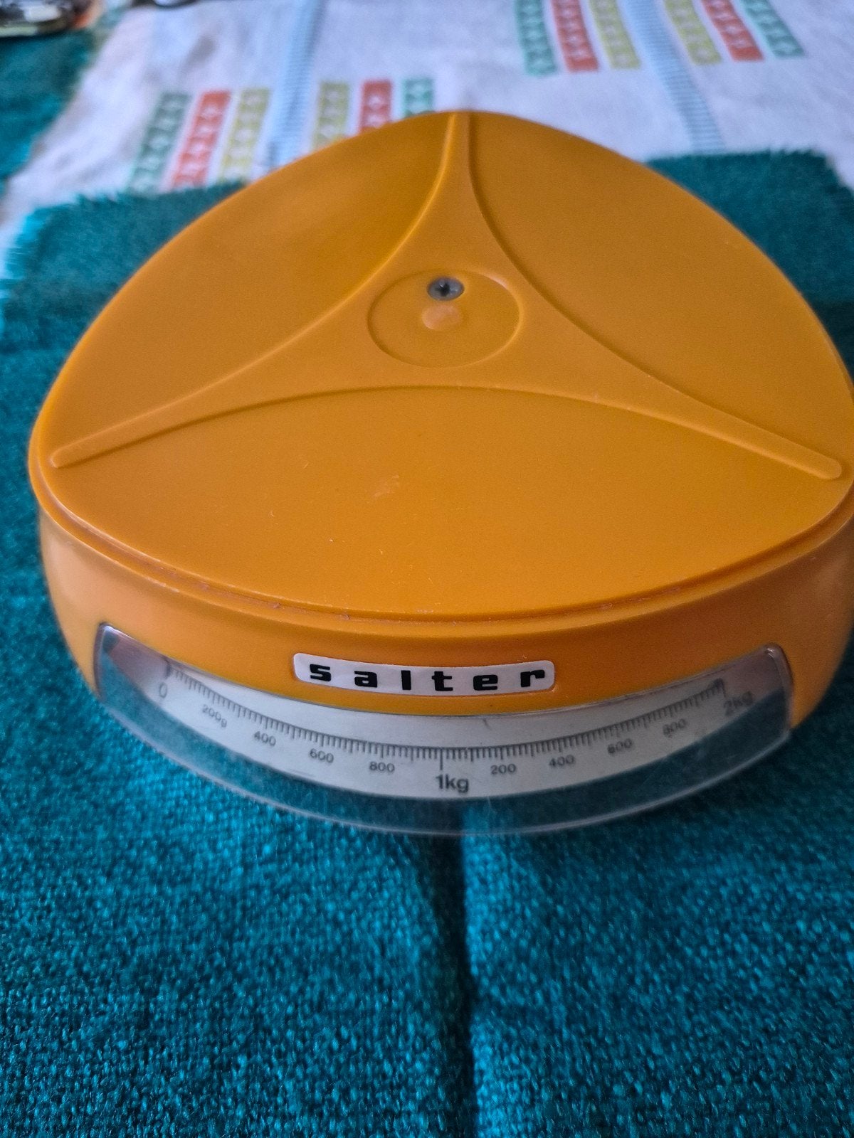 Vintage Salter Keukenweegschaal - Oranje - tot 2 kg, Ophalen of Verzenden, Gebruikt, Overige typen, Minder dan 50 kg