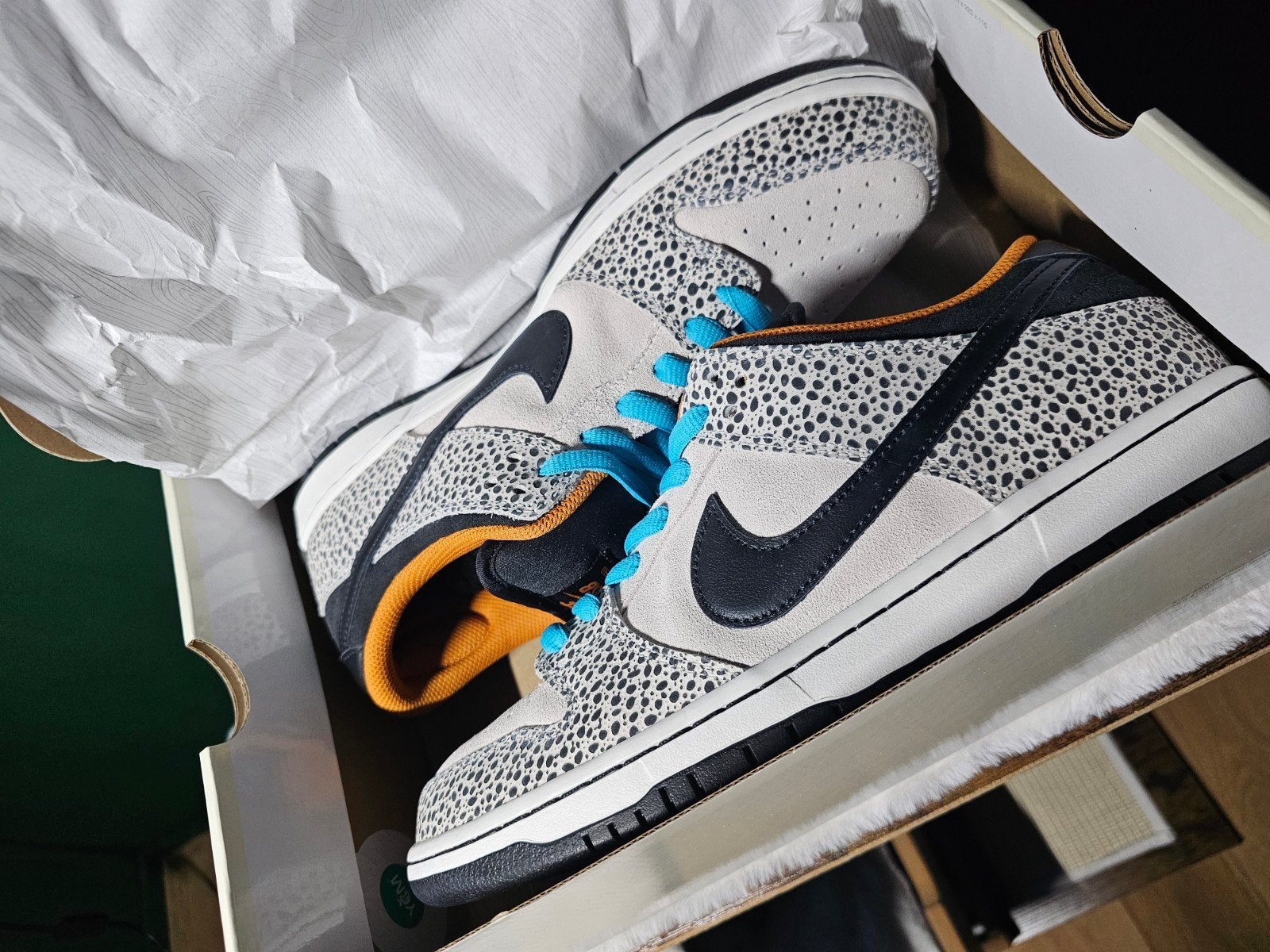 nike sb dunk low safari electric pack maat 45, Overige kleuren, Nike, Nieuw, Ophalen of Verzenden
