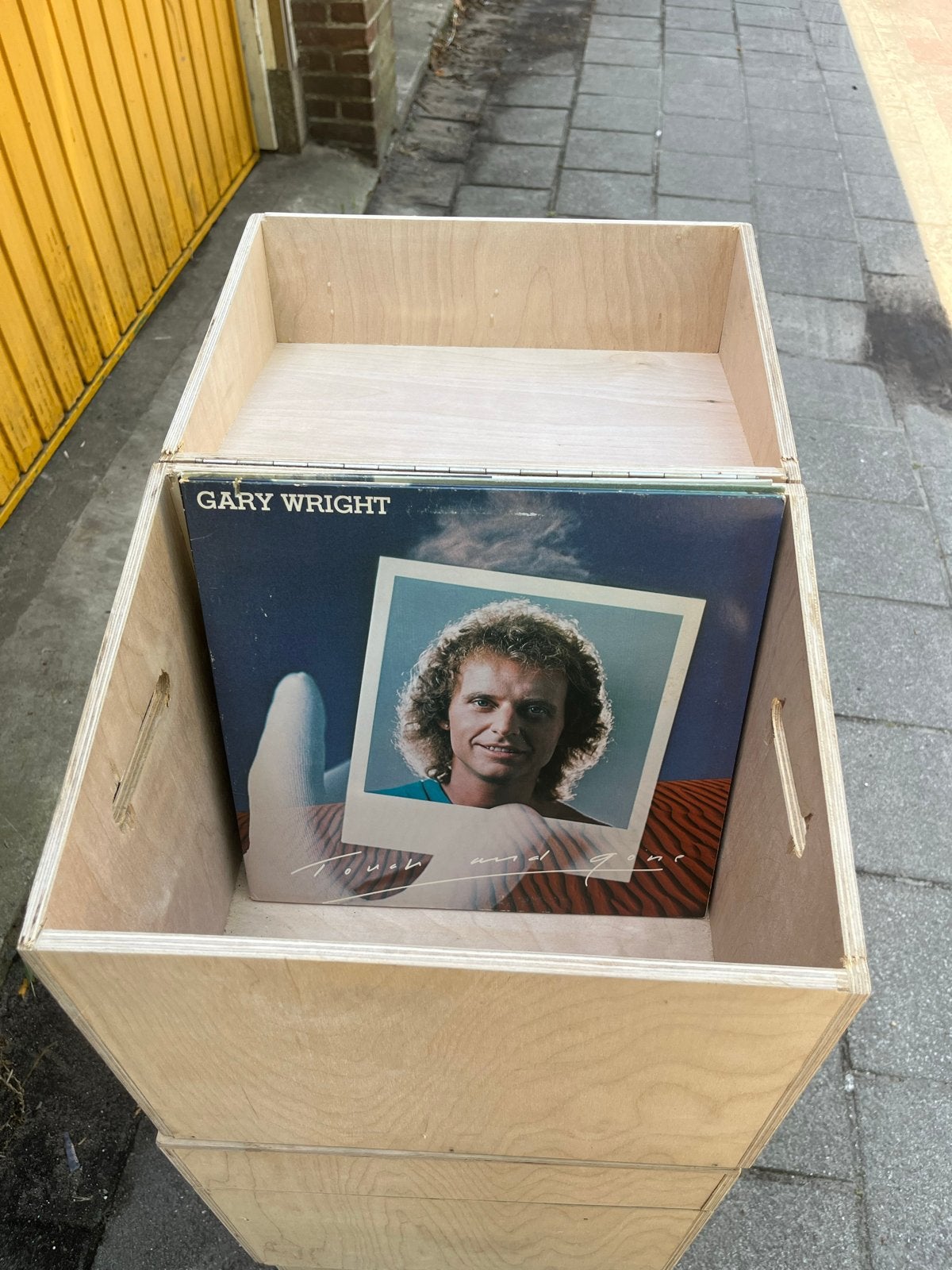 3 Houten elpee kratten - speciaal voor vinyl platen opslag, Ophalen of Verzenden, Gebruikt, 12 inch