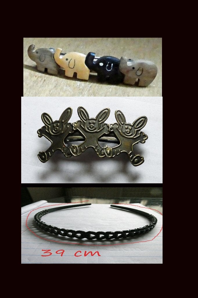 1 haarbeugel en 2 haarclips, Ophalen of Verzenden, Gebruikt, Haarspeld