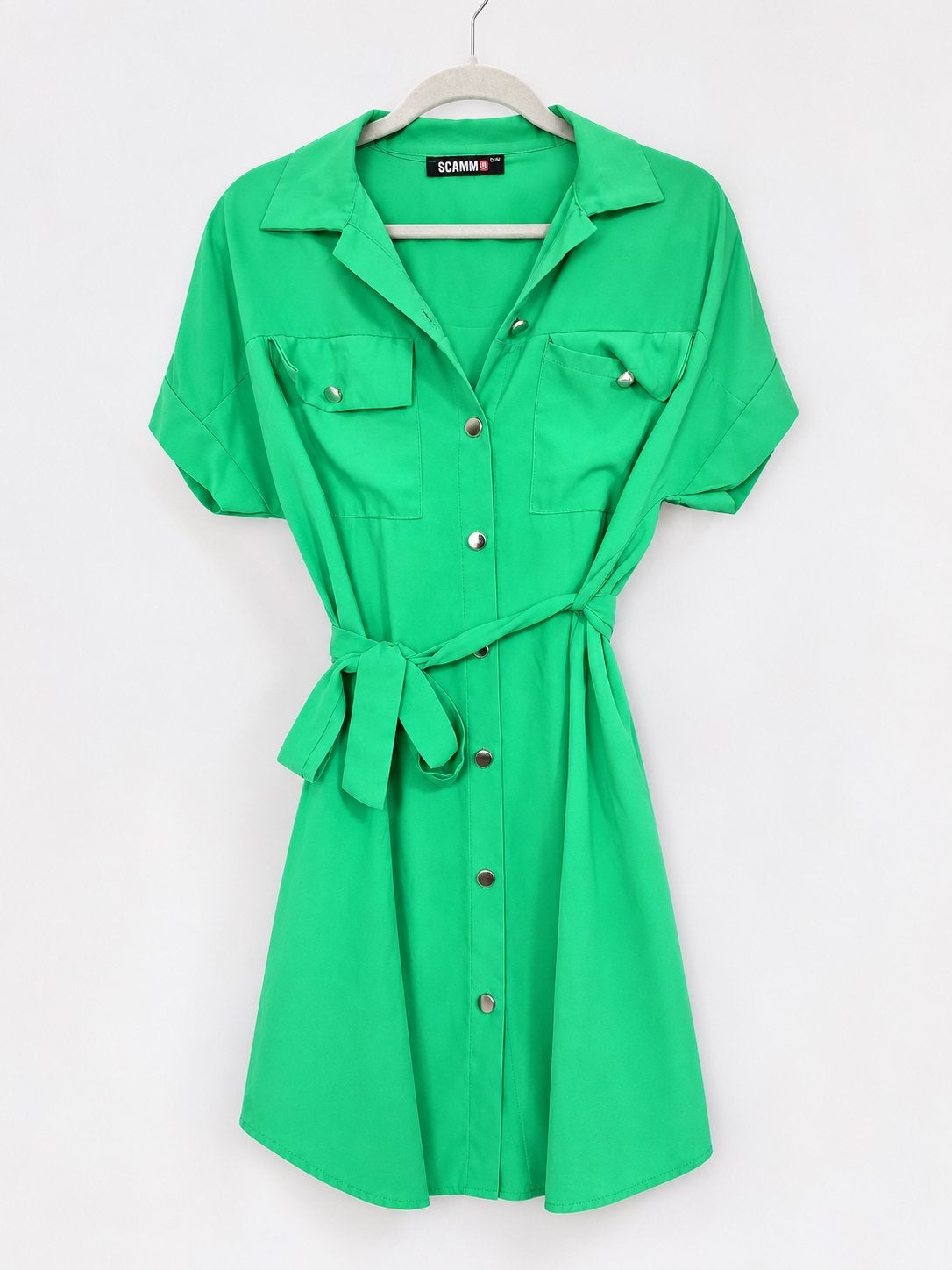 Mintgroene jurk met ceintuur, Kleding | Dames, Verzenden, Zo goed als nieuw, Groen