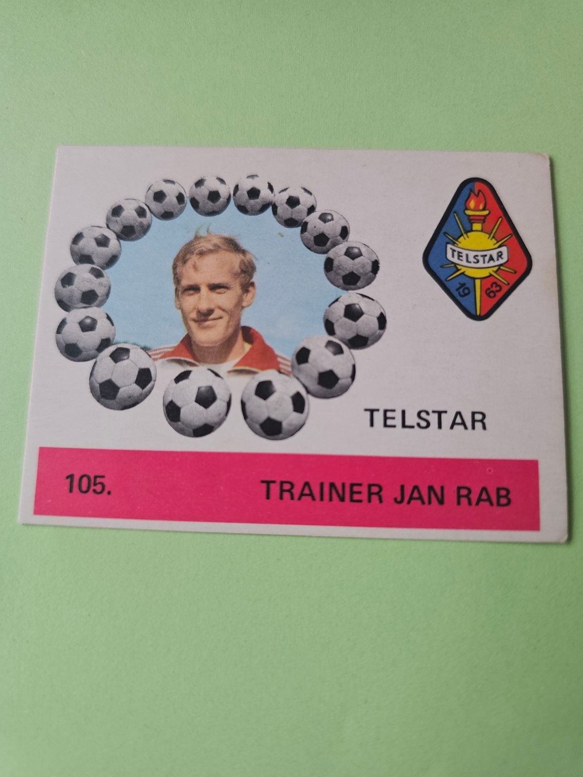 Voetbalkaart Telstar Trainer Jan Rab (1963), Ophalen of Verzenden, Gebruikt, Overige binnenlandse clubs, Spelerskaart