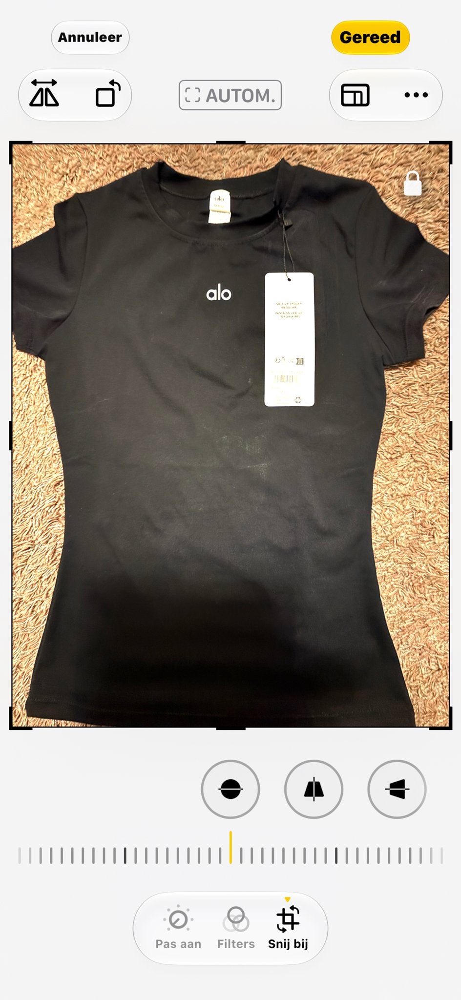 Alo Yoga T-shirt Zwart - Nieuw met kaartjes, Maat 38/40 (M), Zwart, Nieuw, Ophalen of Verzenden