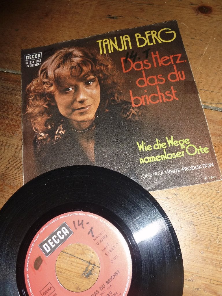single TANJA BERG das herz das du brichts 1973, Cd's en Dvd's, Ophalen of Verzenden, Gebruikt, Pop