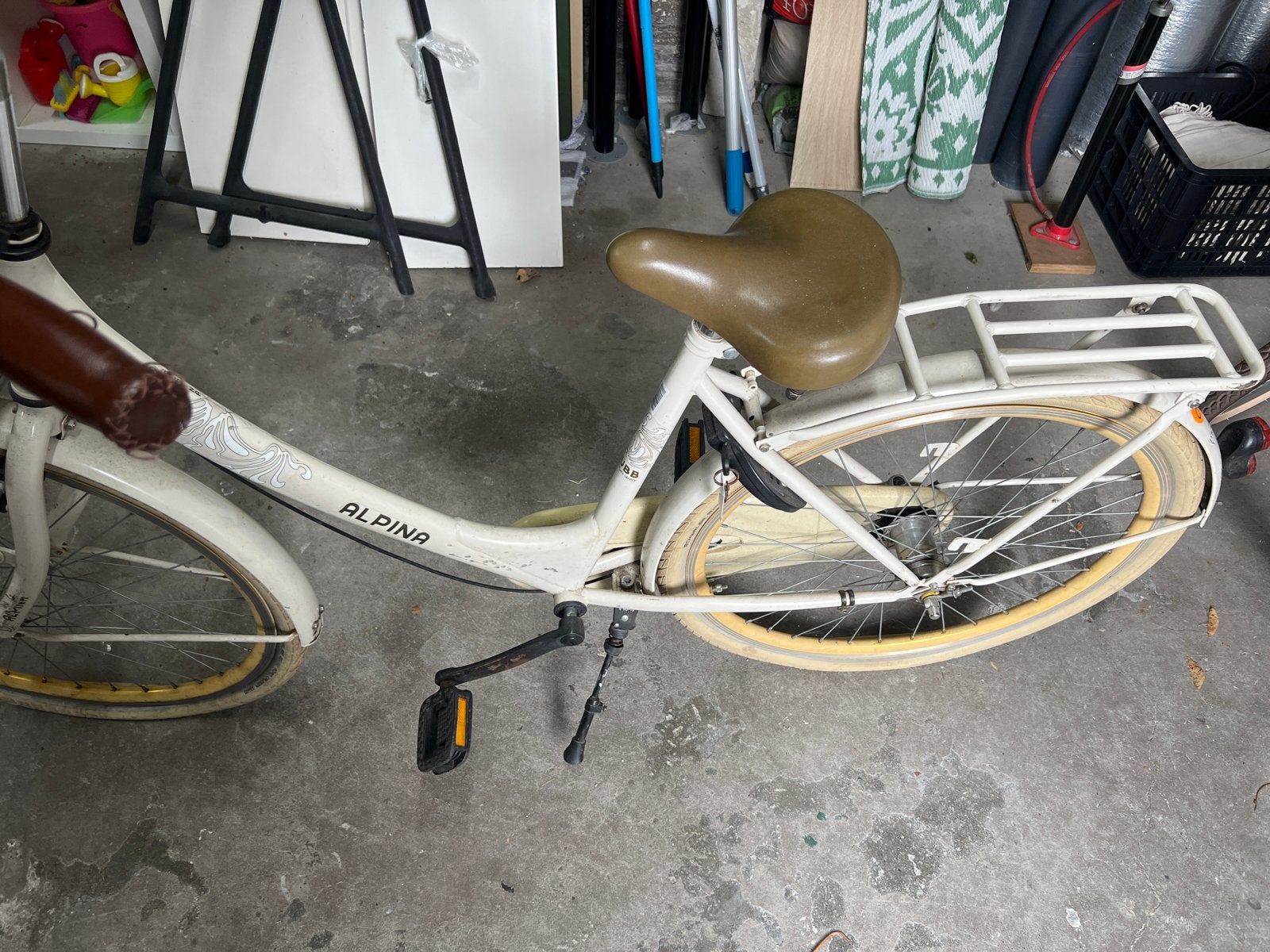 Alpina fiets met lage instap en voordrager - OPKNAPPER!, Terugtraprem, 50 tot 53 cm, Ophalen, Overige merken