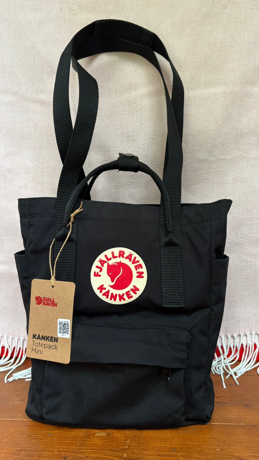 NIEUWE Fjällräven Kanken Totebag Mini, zwart, 30x26x13 cm, Ophalen of Verzenden, Nieuw, Zwart, Overige merken
