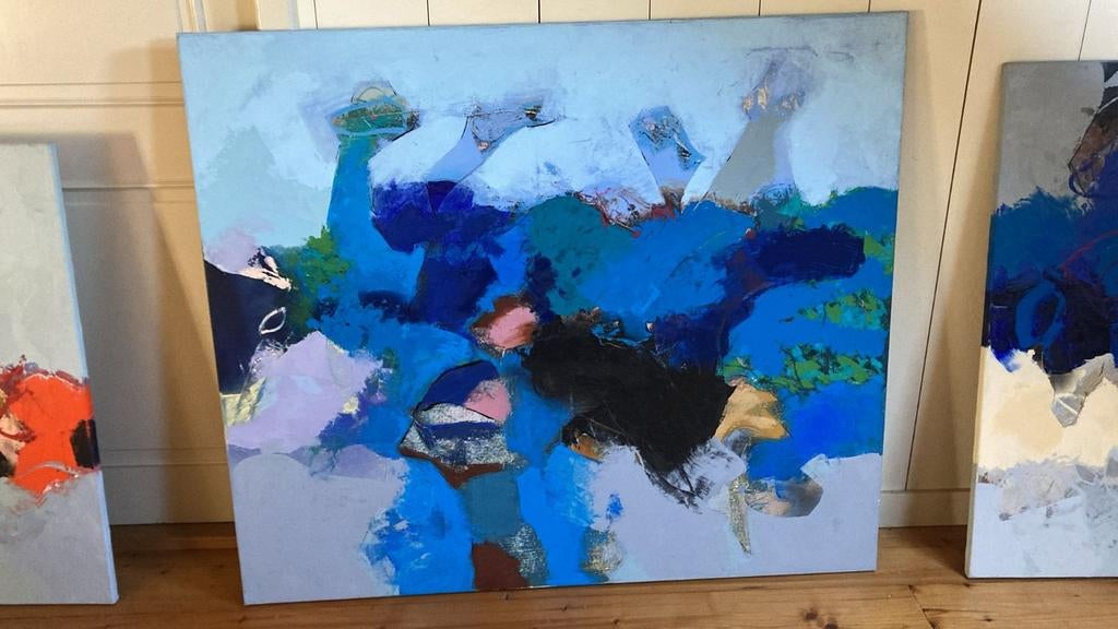 Abstract Schilderij Henk van Vessem - 140 x 120 cm, Ophalen