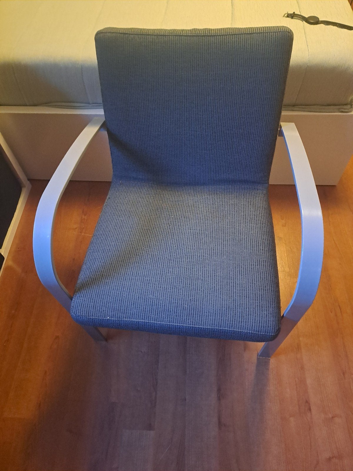 Leolux fauteuil, comfortabele design stoel, Ophalen, Gebruikt, Blauw, Stof