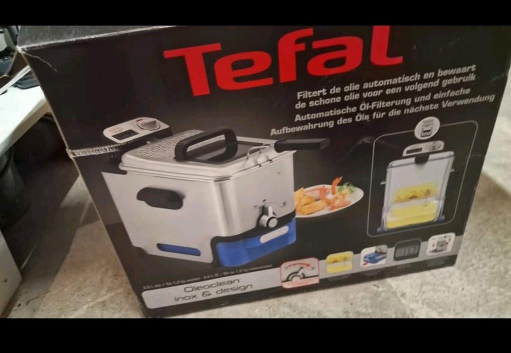Tefal Oleoclean Frituurpan - Gebruikt, Witgoed en Apparatuur, Frituurpannen, 3 tot 4 liter, Ophalen of Verzenden, Gebruikt, Uitneembare binnenpan