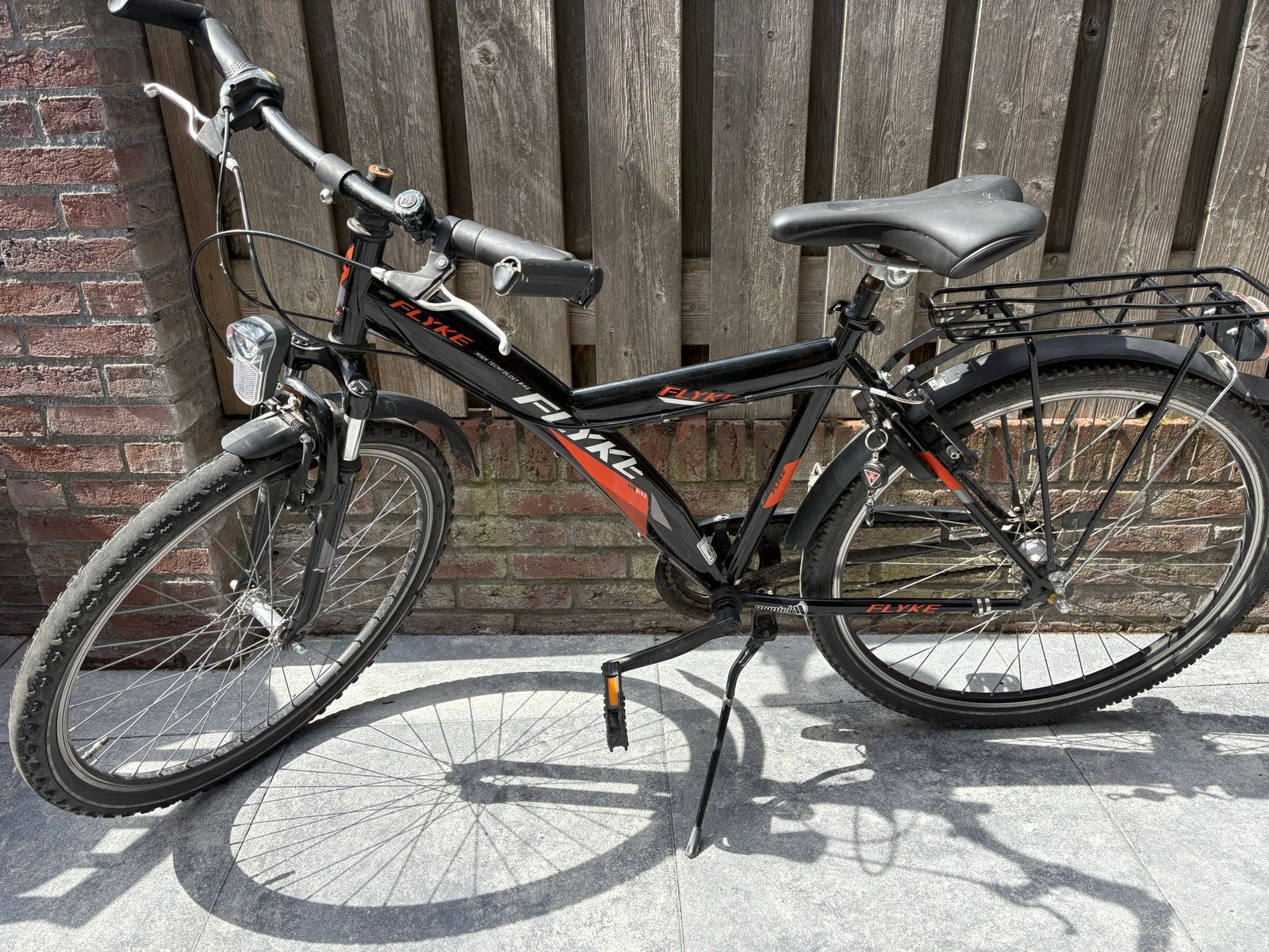 Flyke fiets 26” - prima staat, trapper heeft aandacht nodig, Gebruikt, Velgrem, Versnellingen, Minder dan 49 cm