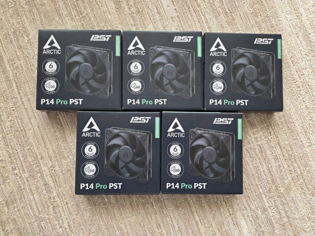 5x ARCTIC P14 Pro 140mm Case Fans, Ophalen of Verzenden, Nieuw, Luchtkoeling