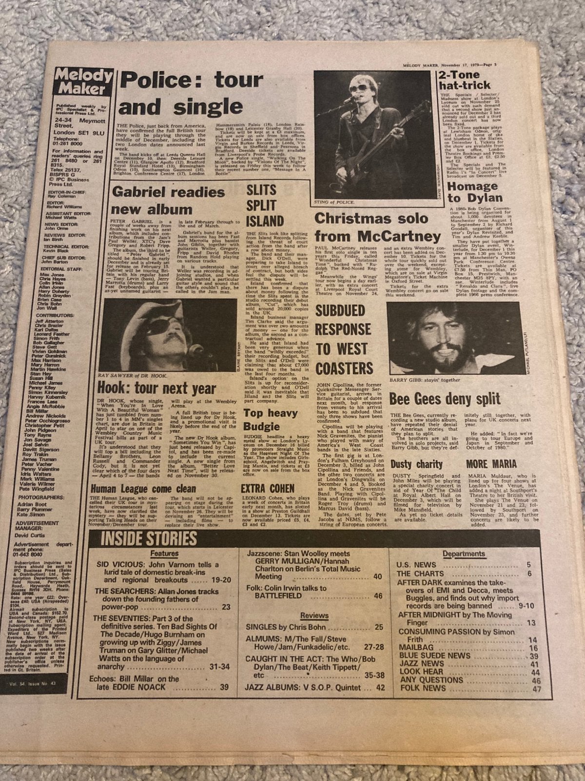MELODY MAKER 1979 BUGGLES Iggy Pop SEARCHERS, Boeken, Ophalen of Verzenden, Gelezen, Muziek, Film of Tv