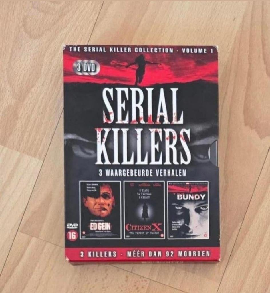 Serial Killers - 3 Waargebeurde Films, Vanaf 16 jaar, Ophalen of Verzenden, Zo goed als nieuw