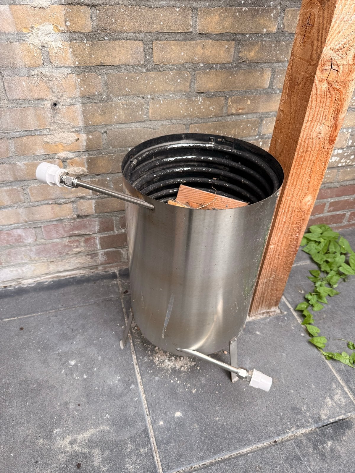Zwembadverwarming op hout, Tuin en Terras, Zwembad-toebehoren, Ophalen of Verzenden, Gebruikt, Verwarming