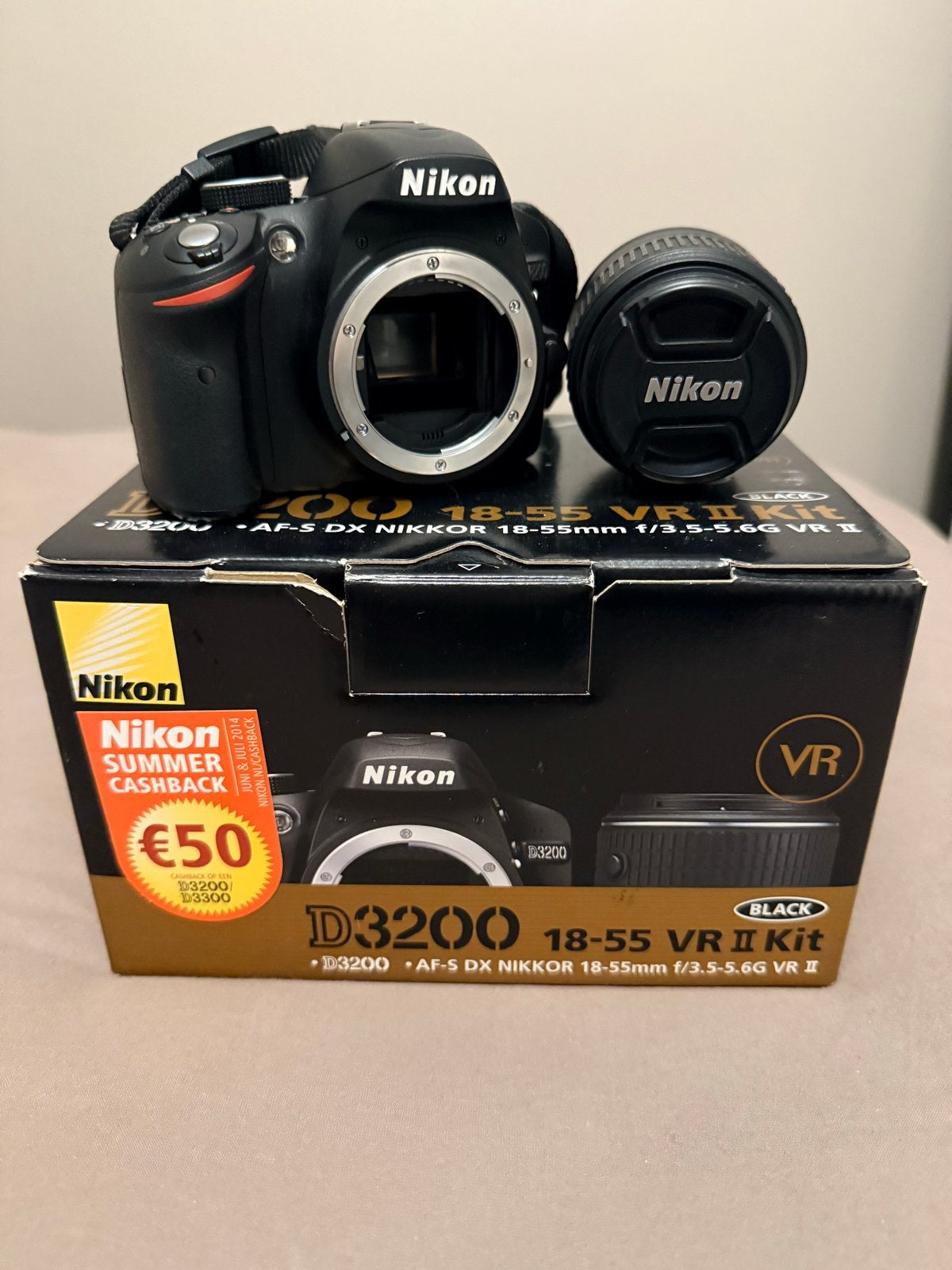 Nikon D3200 spiegelreflexcamera met 18-55 VR II Kit, Ophalen, Gebruikt, Spiegelreflex, Beeldstabilisatie