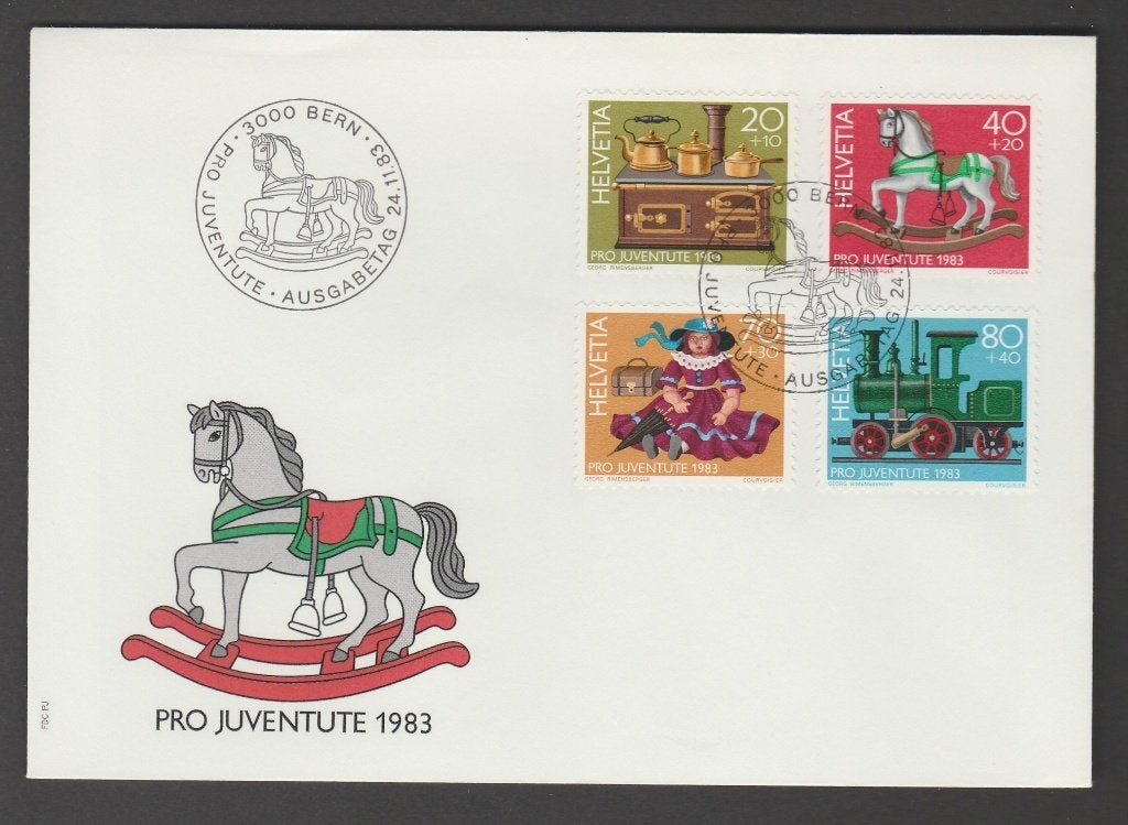 Zwitserland - FDC Pro Juventute 1983 - kinderspeelgoed, Verzenden, Postfris