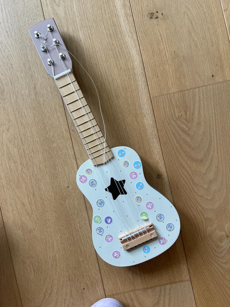 Leuke kinderukelele met ster en stickers, Ophalen, Gebruikt, Ukelele