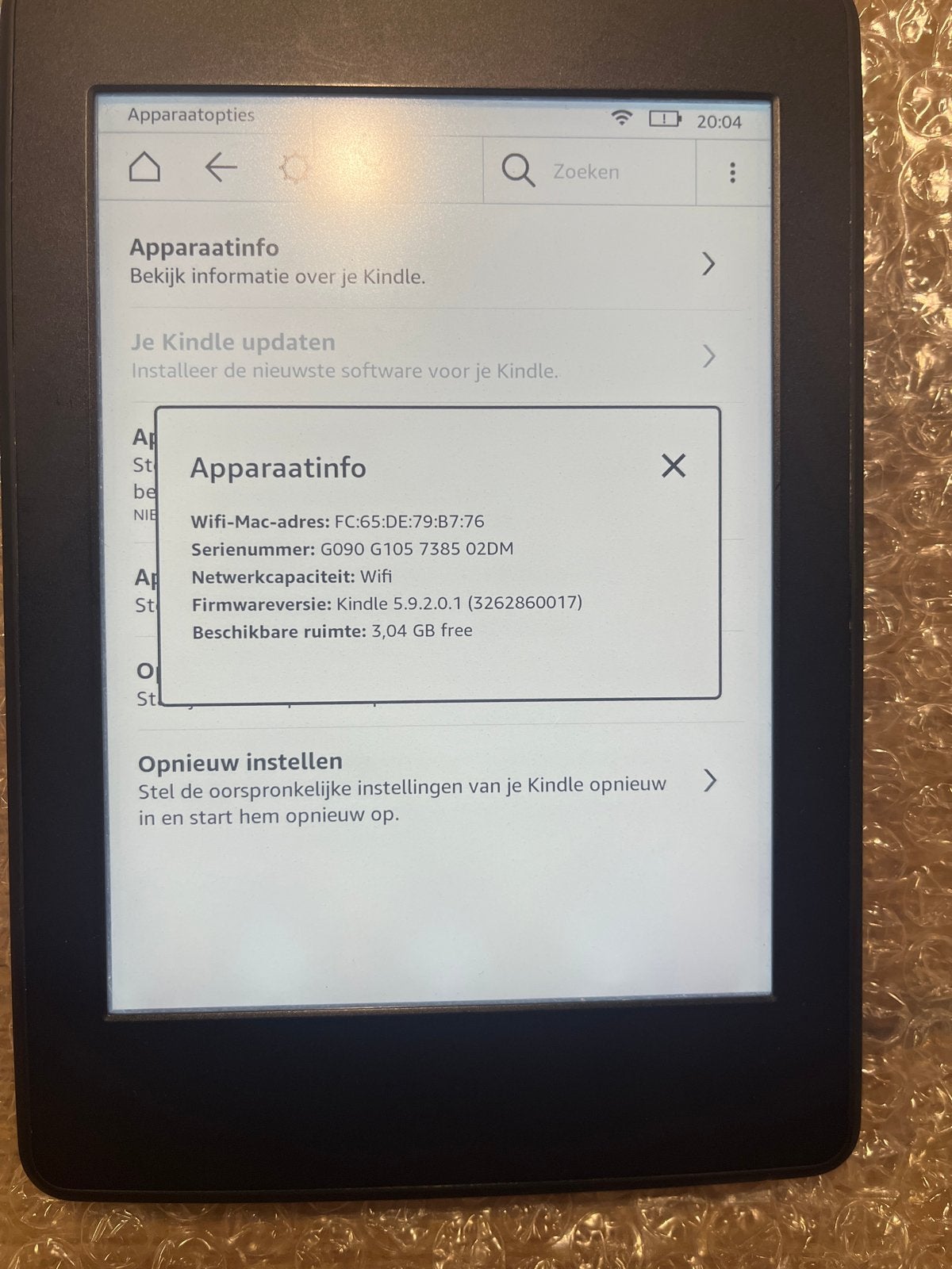 Amazon Kindle E-reader paperwhitr 7th gen (251c), Computers en Software, E-readers, 6 inch of minder, Ophalen of Verzenden, Zo goed als nieuw