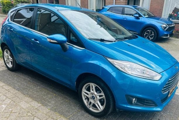 Ford Fiësta 1.0 titanium 59KW/80PK 5D 2015 Blauw, Voorwielaandrijving, Stof, 40 €/maand, 525 kg
