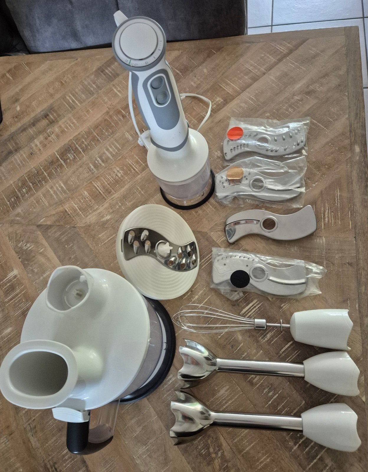 Braun MultiQuick Staafmixer 750–1000W + Keukenmachine, Gebruikt, 1 tot 2 liter, 3 snelheden of meer, Ophalen of Verzenden