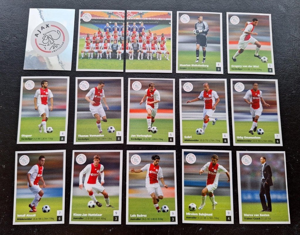 Complete set stickers Ajax 2008-09, Verzamelen, Ophalen of Verzenden, Zo goed als nieuw, Ajax, Poster, Plaatje of Sticker