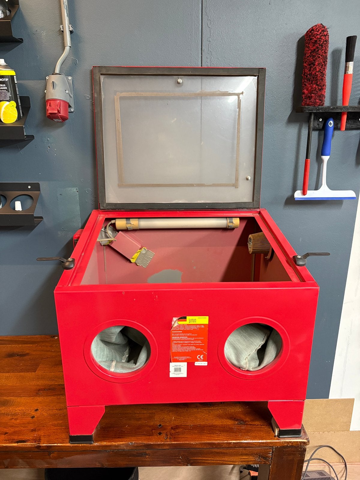 Zandstraal cabine 90 Liter, Ophalen, Zo goed als nieuw, Overige typen