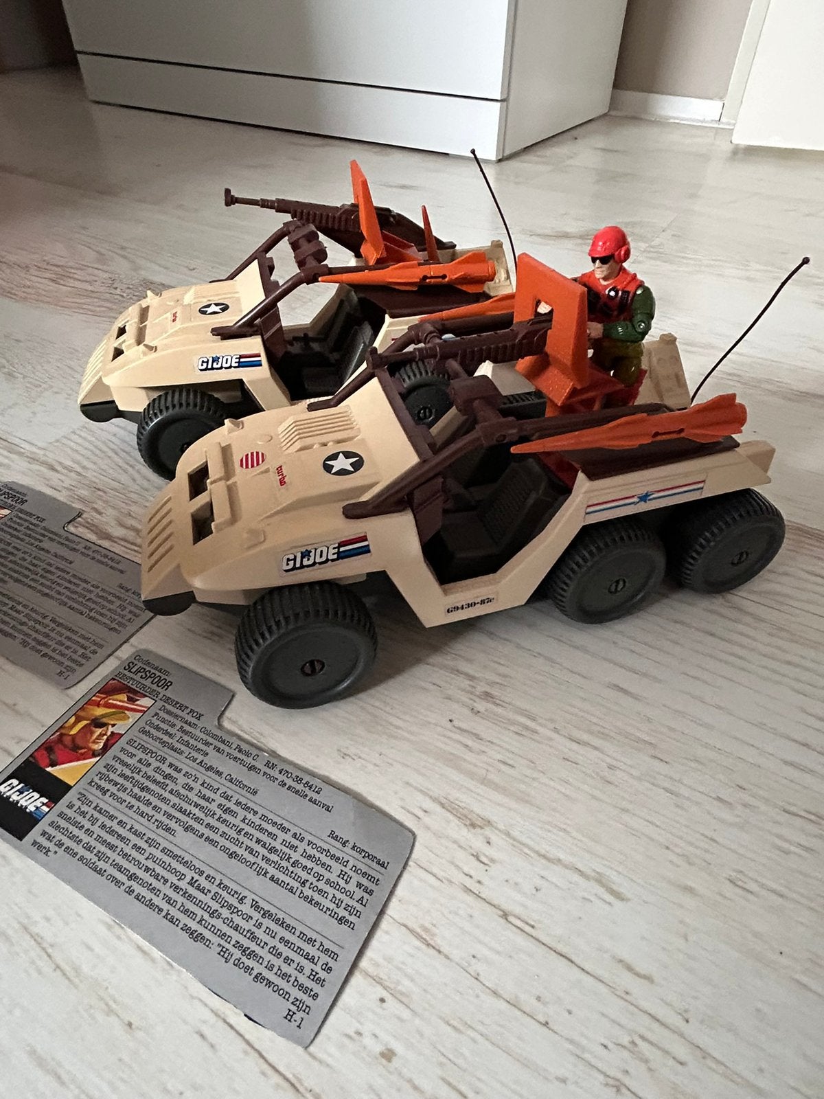 2 Vintage G.I. Joe Desert Fox 6WD voertuig uit 1988, Verzamelen, Ophalen of Verzenden, Gebruikt
