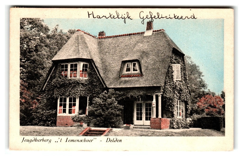 Delden, Jeugdherberg "t Iemenschoer", Verzamelen, Verzenden, 1940 tot 1960, Gelopen, Overijssel