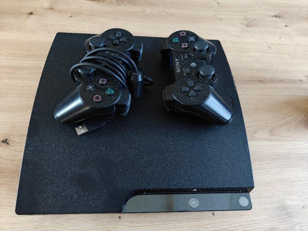 Playstation 3 (kapotte dvd-drive), Ophalen, Gebruikt, Met 2 controllers, Slim