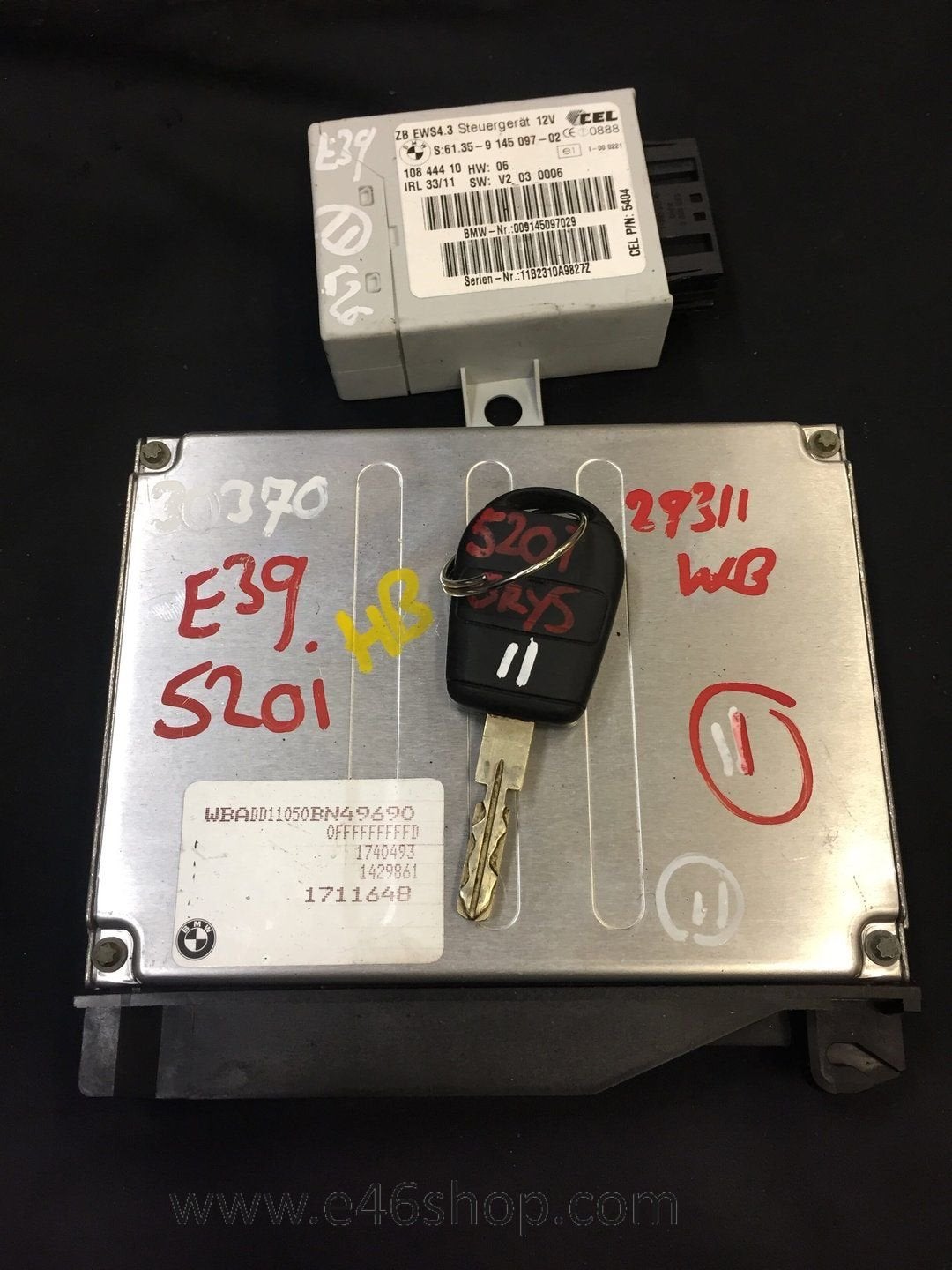 Motor ECU BMW E39 520i handbak complete set, Gebruikt, -, -, Ophalen of Verzenden