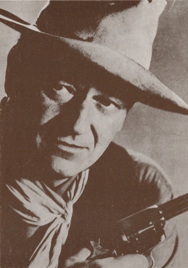 Kaart John Wayne, Verzenden, 1960 tot 1980, Ongelopen, Sterren en Beroemdheden