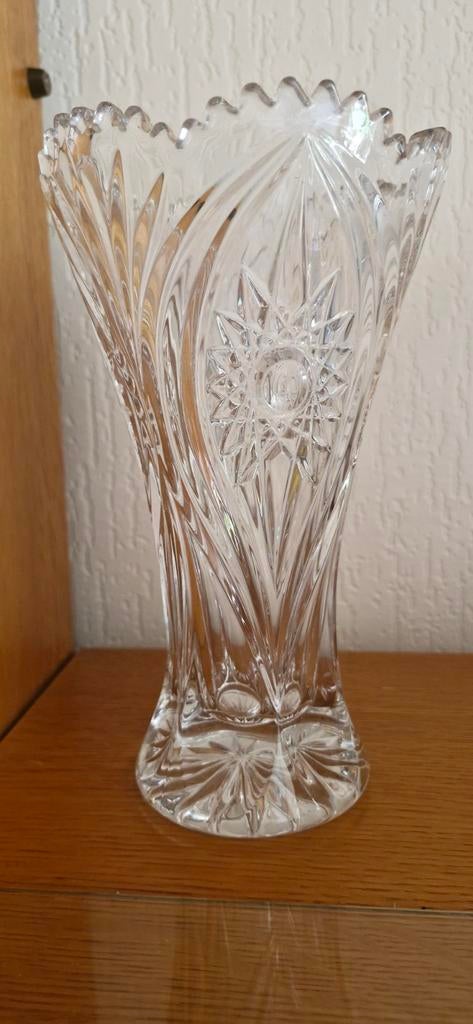 Vintage Kristallen Vaas - 21 cm, Ophalen of Verzenden