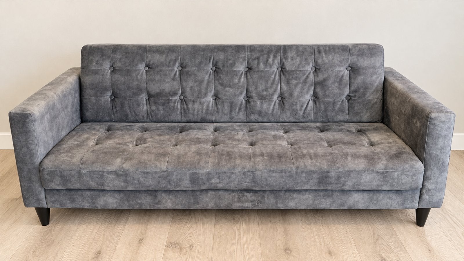2 x UMIX by SLX Studio 3-zitsbank - Grijs stof, Ophalen, Gebruikt, Driepersoons, 75 tot 100 cm