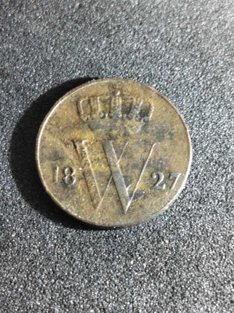 1/2 cent 1827 Utrecht Willem 1, Ophalen of Verzenden, Koning Willem I, 1 cent