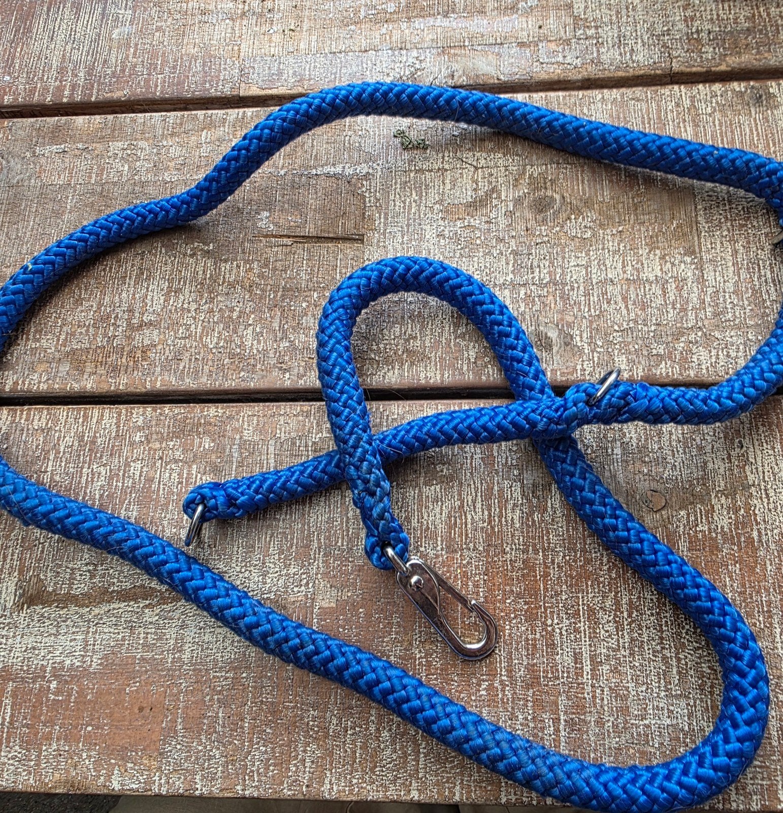 Multifunctioneel halstertouw / neckrope van gevlochten touw., Ophalen of Verzenden, Blauw, Verstelbaar, Neckrope