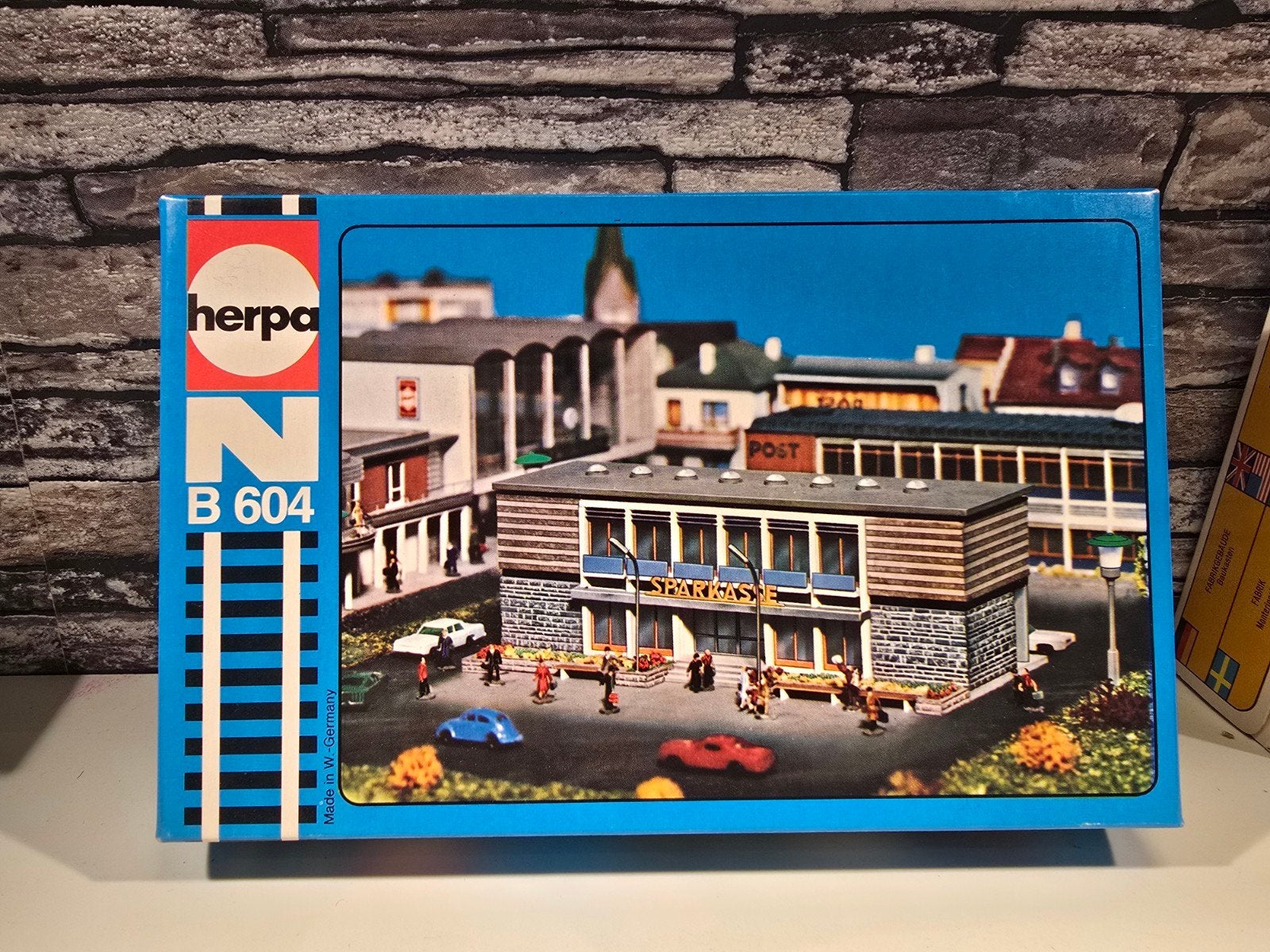 herpa bankgebouw nieuw N spoor trein 1:160, Overige merken, Gelijkstroom of Wisselstroom, Overige typen, Nieuw