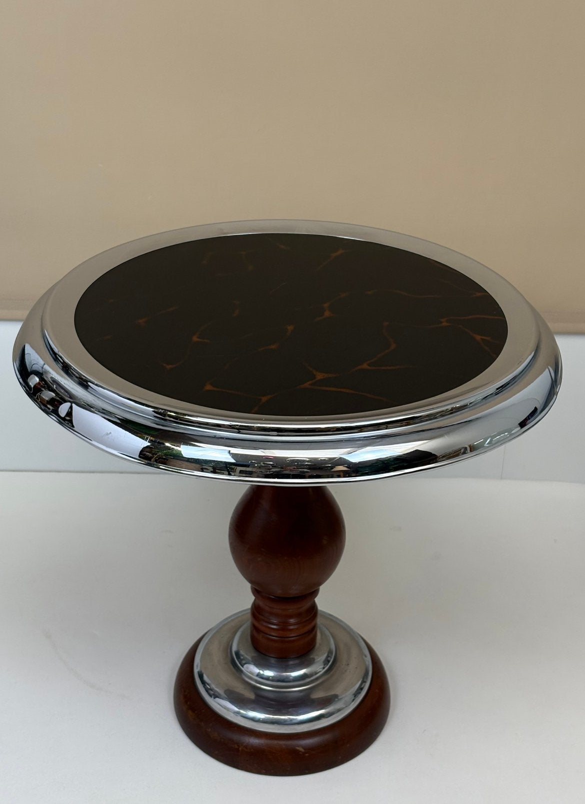 Vintage Art Deco bijzettafel rooktafel rokerstafel tortoise, Art Deco, Art Deco, Rond, Zo goed als nieuw