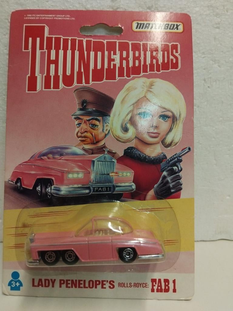 Thunderbirds Matchbox Rolls Royce Lady Penelope s 3INCH, Ophalen of Verzenden, Zo goed als nieuw, Auto, Matchbox