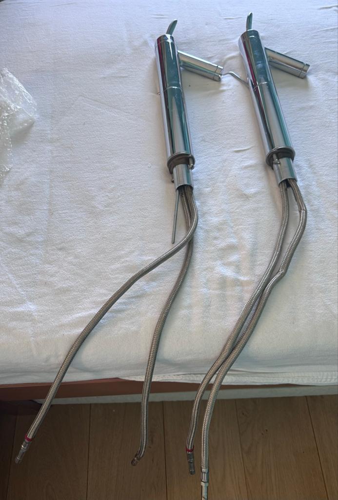 Axor Hansgrohe Wastafelkranen (2 stuks) - Chroom, Doe-het-zelf en Verbouw, Sanitair, Ophalen of Verzenden, Nieuw, Rvs, Kraan