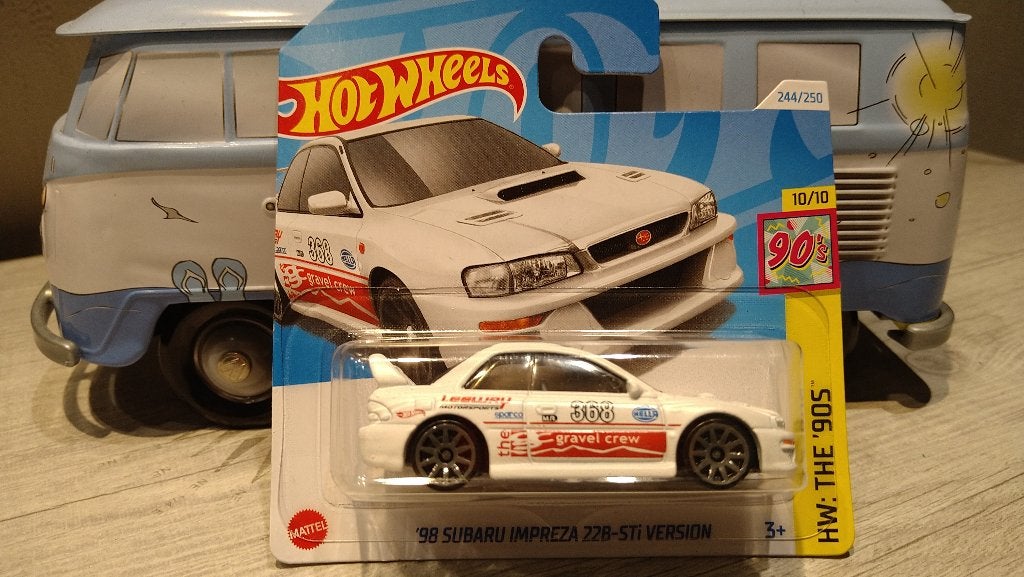Hot Wheels Subaru Impreza 22B STi 1998 Gravel Crew White, Ophalen of Verzenden, Nieuw, Auto