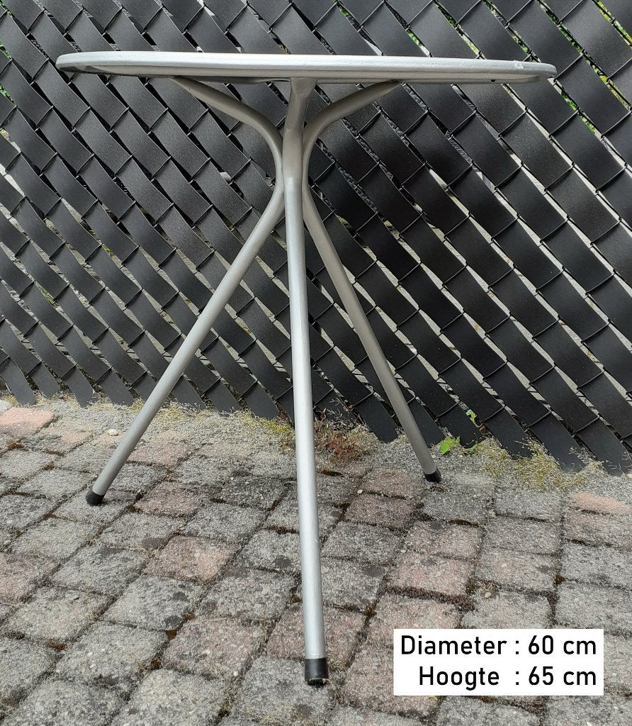 Stalen tafel (jaren 60), Ophalen, Gebruikt, Rond, Metaal
